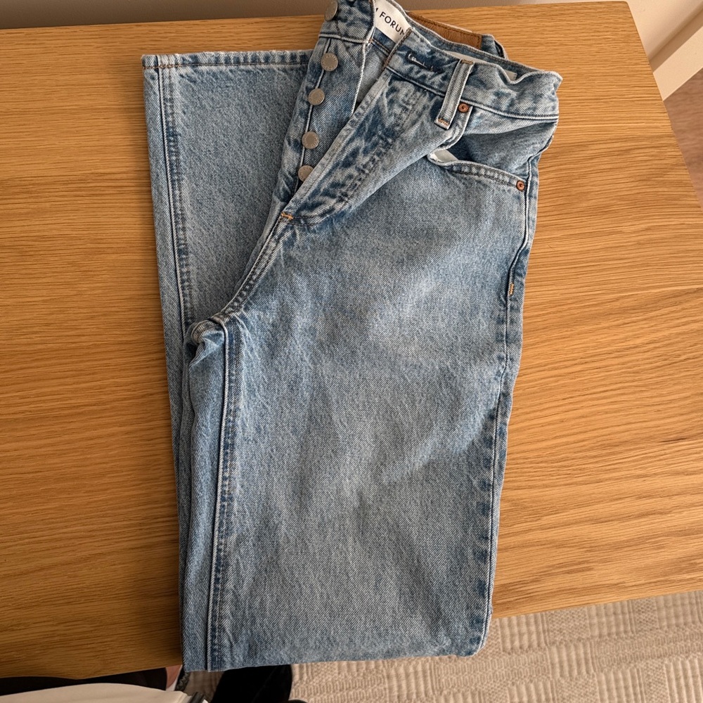 Denim Forum women’s  Light Blue Relaxed Jeans